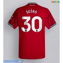 Camisa de time de futebol Manchester United Benjamin Sesko #30 Replicas 1º Equipamento 2025-26 Manga Curta